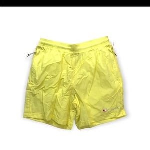 Champion Mens 100% authentic shorts size Medium Yellow Logo